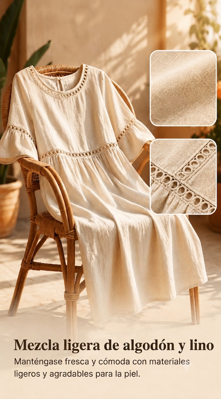 Amara™ | Elegante Vestido Midi Camuflador de Barriga