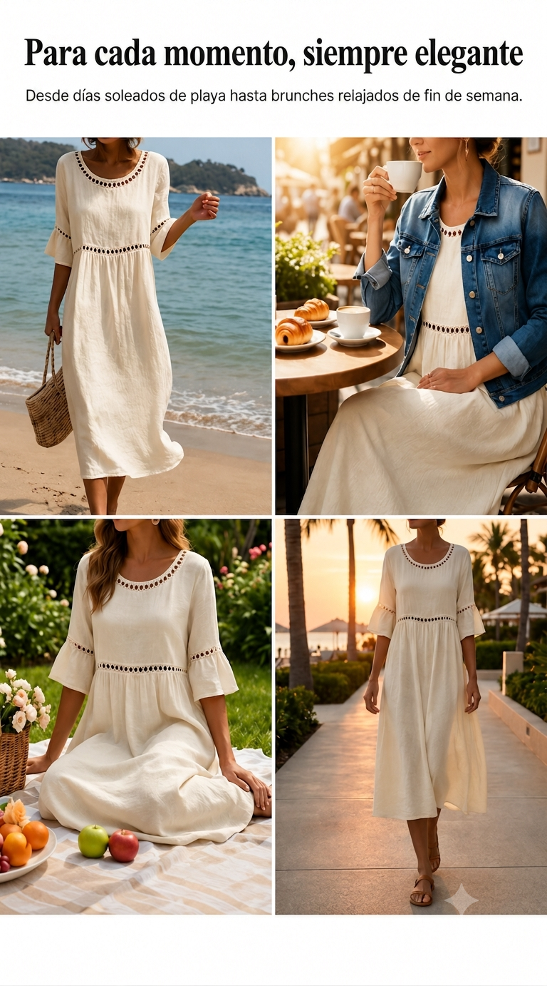 Amara™ | Elegante Vestido Midi Camuflador de Barriga