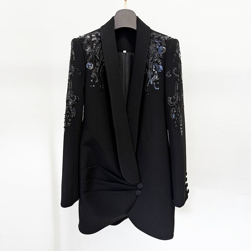Elena - Vestido blazer adornado con lentejuelas