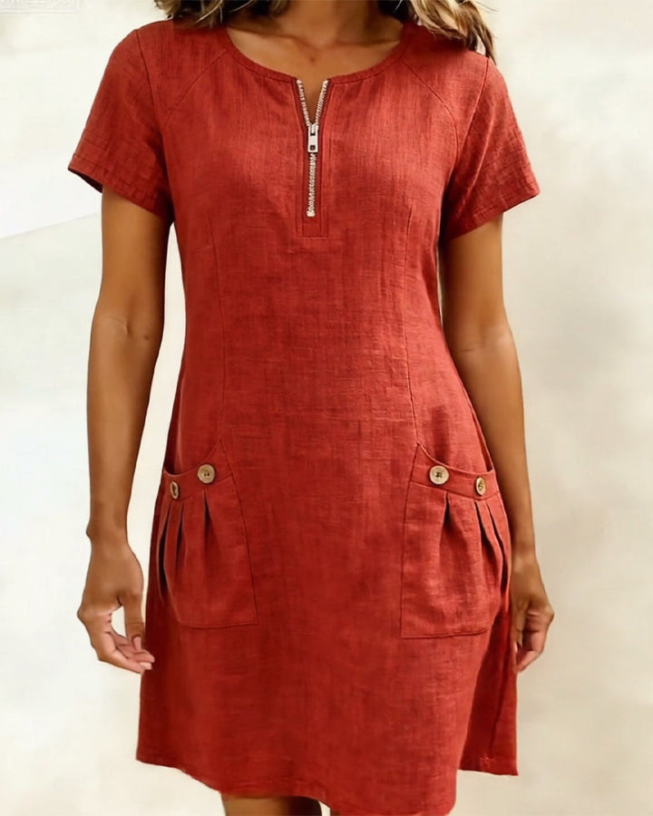 Carmen Mode® | Vestido de algodón con cremallera