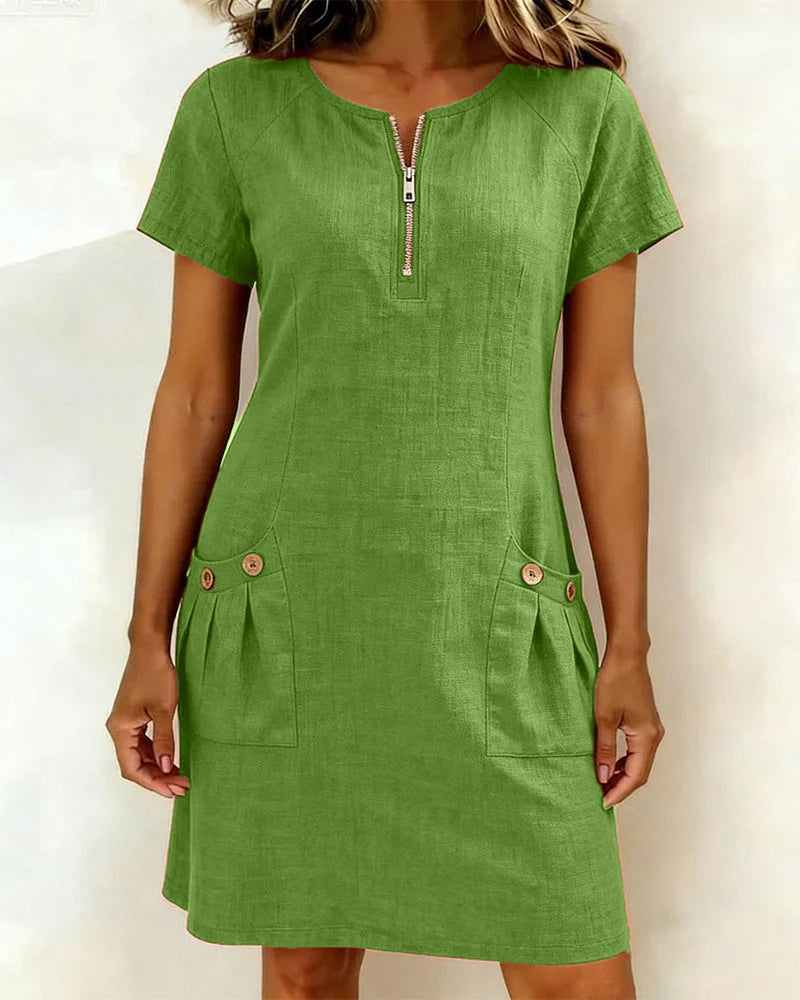 Carmen Mode® | Vestido de algodón con cremallera