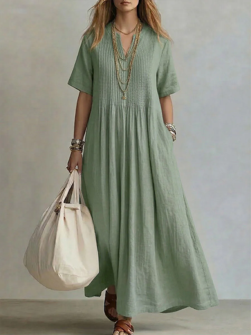 Noor™ | Vestido Plisado Elegante con Corte Favorecedor