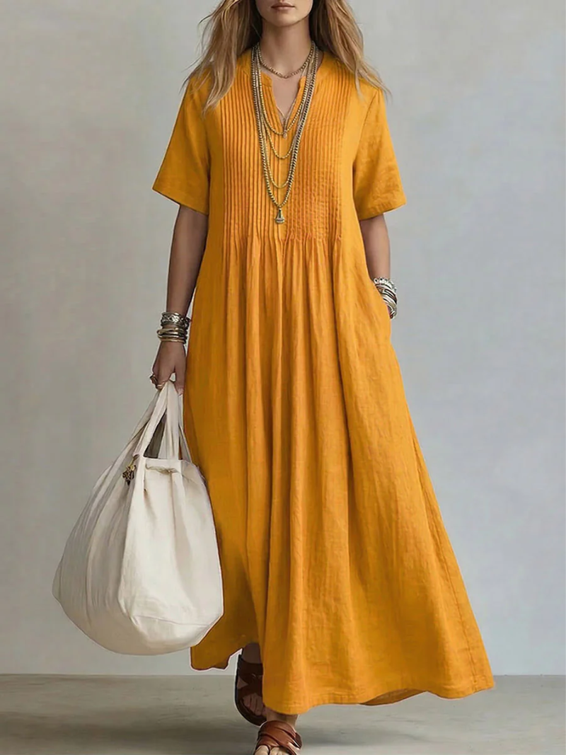 Noor™ | Vestido Plisado Elegante con Corte Favorecedor