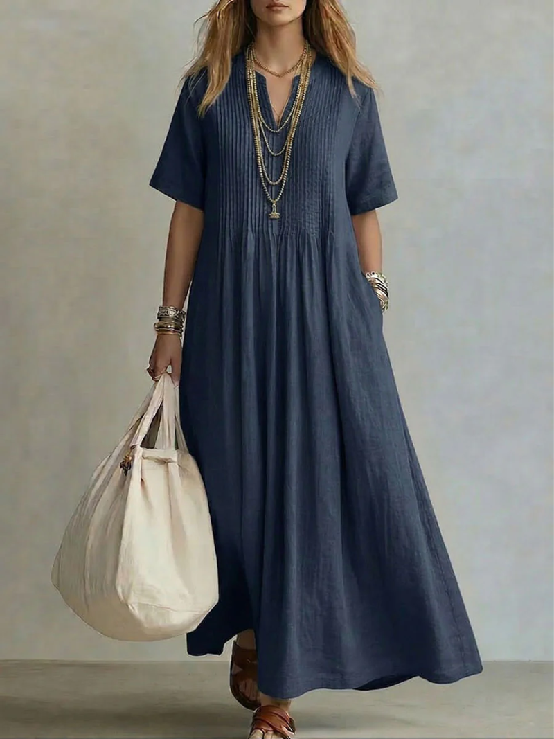 Noor™ | Vestido Plisado Elegante con Corte Favorecedor