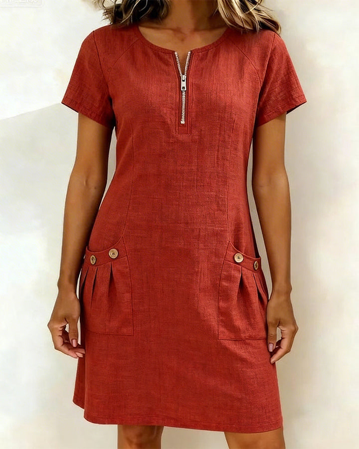 Carmen Mode® | Vestido de algodón con cremallera