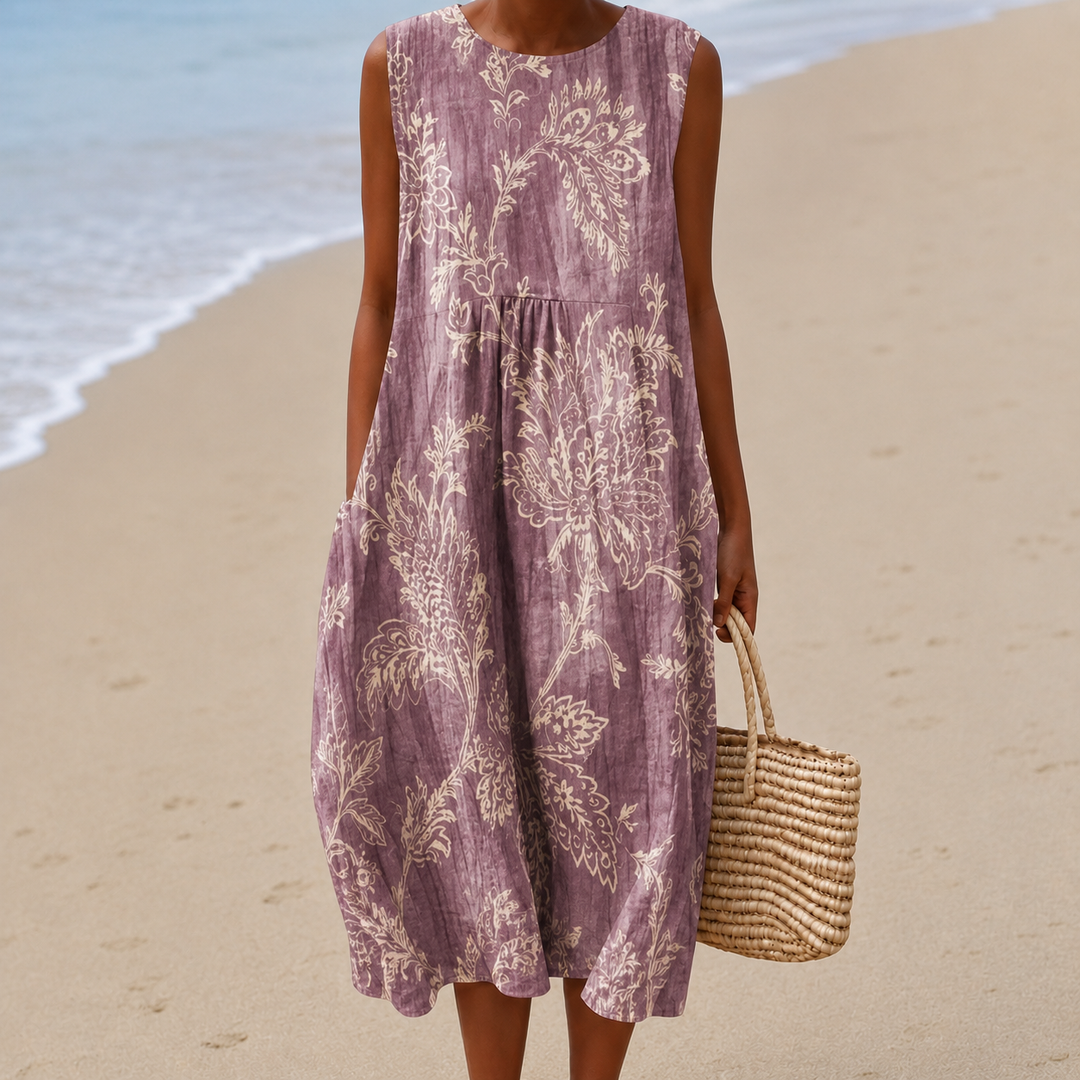 Paloma™ | Vestido Midi Floral Ligero que Disimula la Barriga