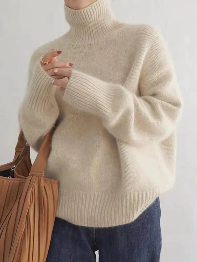 Elena - Jersey de cuello alto elegante