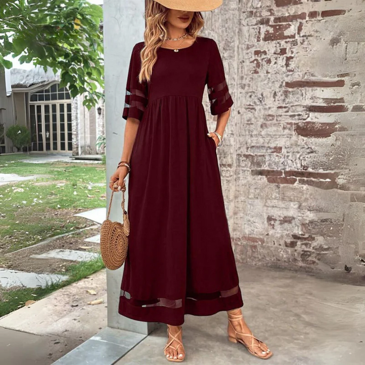 Vera™ | Vestido midi favorecedor que alisa el vientre