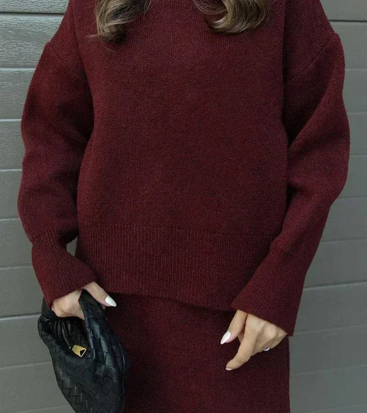 Vera - Conjunto de punto oversize con minifalda