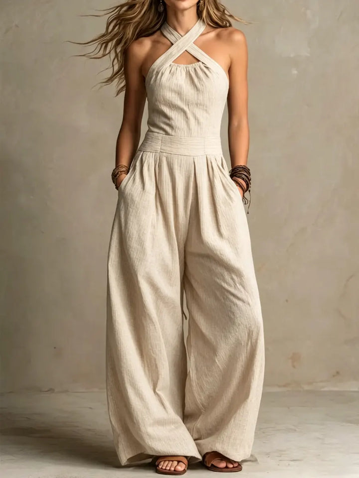 Lucía™ | Mono elegante con escote cruzado