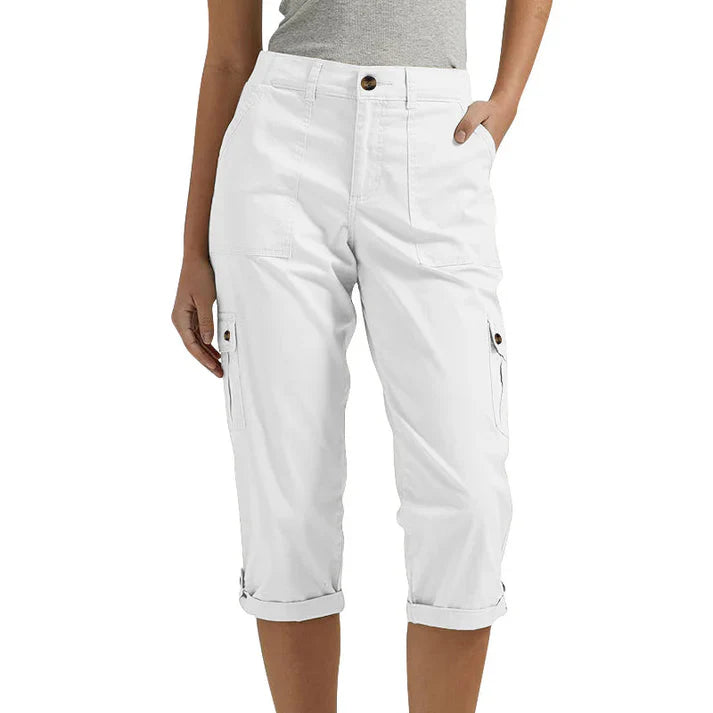 Inés - Pantalón corto casual elástico con bolsillos
