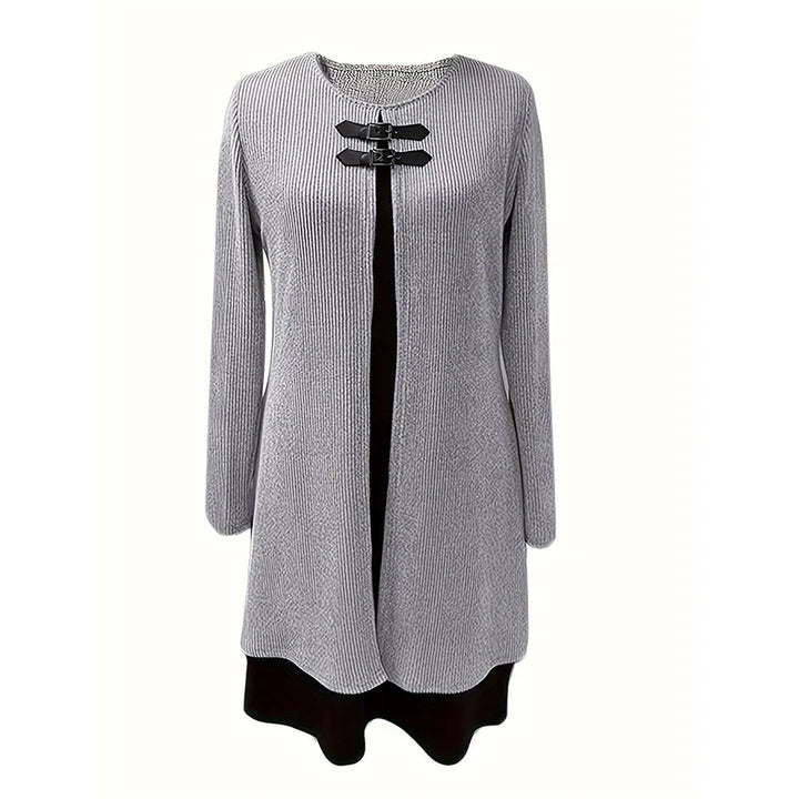 Clara - Vestido en línea A con efecto dos piezas
